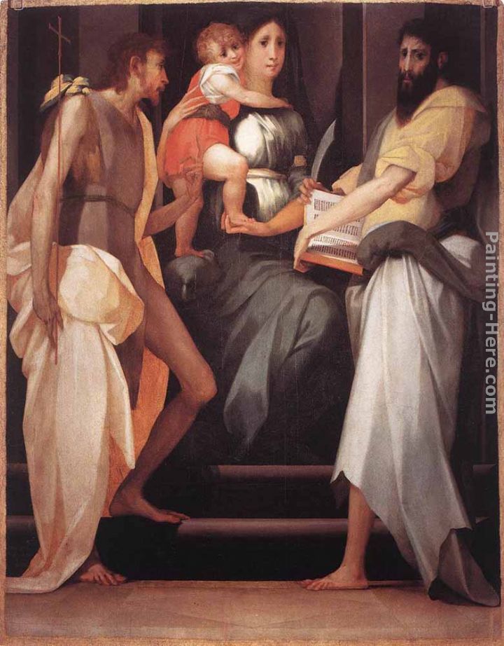 Madonna Enthroned between Two Saints painting - Rosso Fiorentino Madonna Enthroned between Two Saints art painting